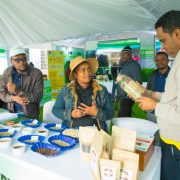 Hon. Hussein Bashe, Minister of Agriculture at AGRI-CONNECT booth during the International Agricultural Exhibitions – Mbeya.