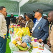 Hon. Hussein Bashe, Minister of Agriculture at AGRI-CONNECT booth during the International Agricultural Exhibitions – Mbeya.