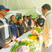 Hon. Hussein Bashe, Minister of Agriculture at AGRI-CONNECT booth during the International Agricultural Exhibitions – Mbeya.